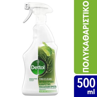 DETTOL | Καθαριστικό Spray Tru Clean Λάιμ & Λεμονόχορτο 500ml