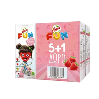 AMITA | FUN | Φρουτοποτό 3 Φρούτα 250ml 5+1 Δώρο