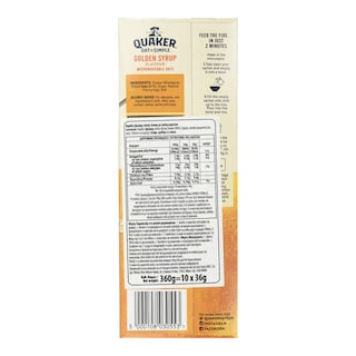 QUAKER | Νιφάδες Βρώμης Ολικής Άλεσης Golden Syrup 360g