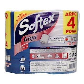 SOFTEX | ΧΑΡΤΙ ΥΓΕΙΑΣ SUPER GIGA 1777 GR 12 ΤΕΜ