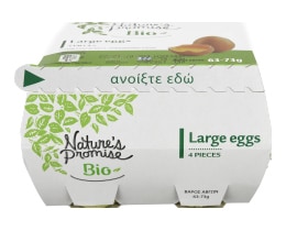 NATURES PROMISE BIO | Αυγά Βιολογικά Μεγάλα 4 Τεμάχια