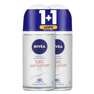 NIVEA | Αποσμητικό Roll On Talc Sensation 50ml 1+1 Δώρο