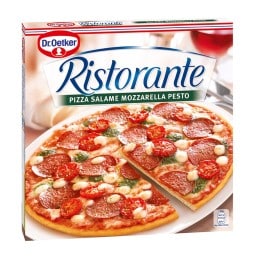 DR.OETKER | RISTORANTE | Πίτσα Κατεψυγμένη Σαλάμι Μοτσαρέλα Πέστο 360gr