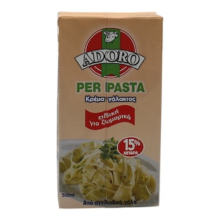 ADORO | ΚΡΕΜΑ ΓΑΛΑΚΤΟΣ UHT PER PASTA 15% ΛΙΠΑΡΑ 200 ML
