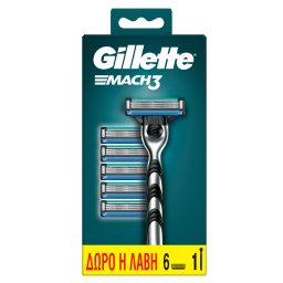 GILLETTE | MACH 3 | Mach3 Ξυριστική Μηχανή + 6 Ανταλλακτικά