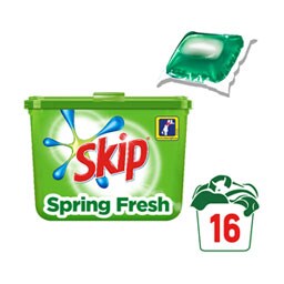 SKIP | ΥΓΡΕΣ ΚΑΨΟΥΛΕΣ ΠΛΥΝΤΗΡΙΟΥ ΡΟΥΧΩΝ SPRING FRESH 16 ΜΕΖ 16 ΜΕΖ