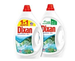 DIXAN | Υγρό Απορρυπαντικό Πλυντηρίου Ρούχων Δροσιά Καταρράκτη 33 Μεζούρες 1+1 Δώρο
