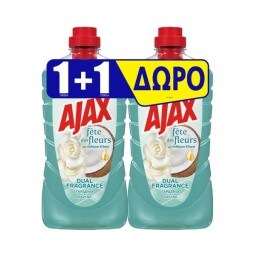 AJAX | Υγρό Καθαρισμού Fete Des Fleurs Γαρδένια & Καρύδα 1lt 1+1 Δώρο