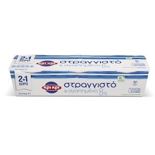 ΚΡΙ ΚΡΙ | Γιαούρτι Στραγγιστό 8% Λιπαρά 3x200g 2+1 Δώρο
