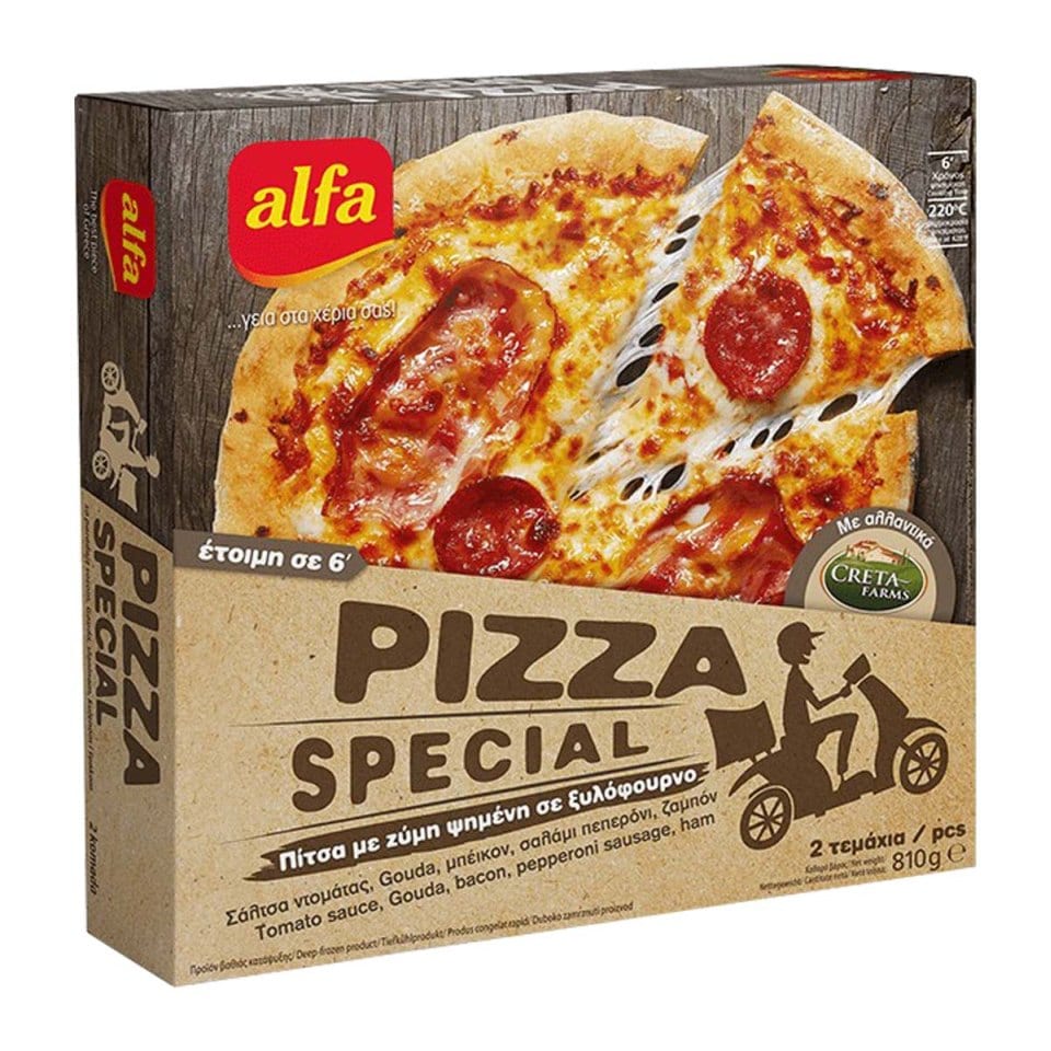 ALFA Πίτσα Κατεψυγμένη Special 2 Τεμάχια 810gr