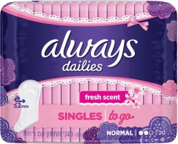 ALWAYS | Σερβιετάκια Normal To Go Fresh 20 Τεμάχια