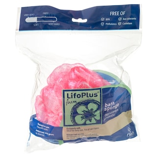LIFOPLUS | Bath Sponge Two-Tone 1 Piece