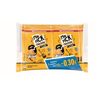 ΠΑΠΑΔΟΠΟΥΛΟΥ | Κράκερς Mini Pick Classic 4x90gr Έκπτωση 0.30Ε