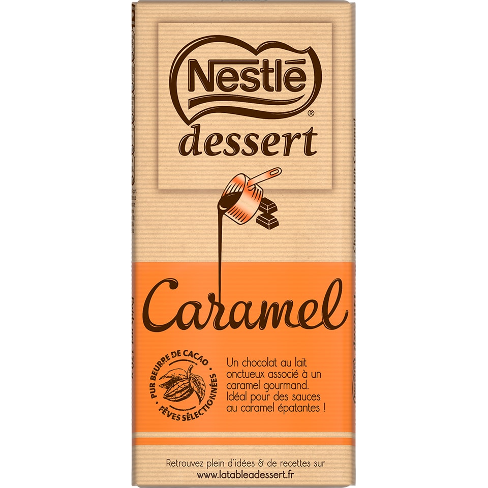 NESTLE Κουβερτούρα Γάλακτος Dessert Με Καραμέλα 170gr