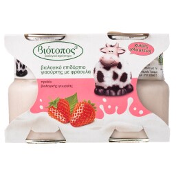 ΒΙΟΤΟΠΟΣ | Επιδόρπιο Γιαουρτιού Bio Φράουλα 2x125g