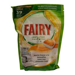 FAIRY | CLEAN & FRESH | WASHING MACHINE DISHES SOAP CITRUS 39 PIECES