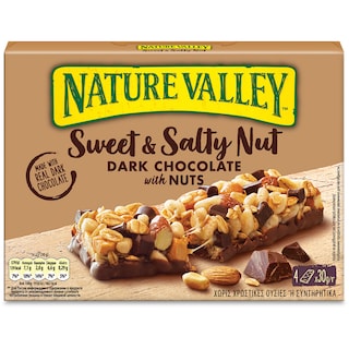 NATURE VALLEY | Μπάρες Δημητριακών Sweet & Salty Nut Σοκολάτα 4x30g
