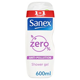 SANEX | Αφρόλουτρο Zero% Anti-Pollution 600ml 1+1 Δώρο