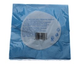 ΑΒ | ΧΑΡΤΟΠΕΤΣΕΤΕΣ ΤΙΡΚΟΥΑΖ 33 Χ 33 CM 3 ΦΥΛΛΑ 20 ΤΕΜ