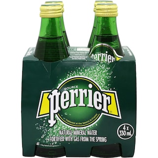 PERRIER | Water Natural Mineral Sparkling 4x330ml