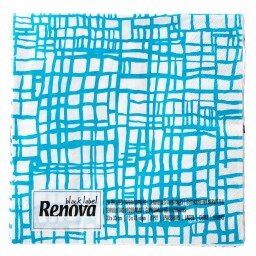 RENOVA | Χαρτοπετσέτες 3 Φύλλα 33x33cm Abstract Blue 20 Τεμάχια
