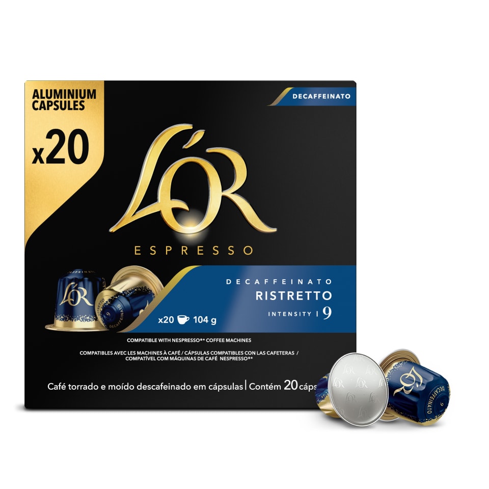 LOR Κάψουλες Καφέ Espresso Ristretto Decaf 20x5.2g