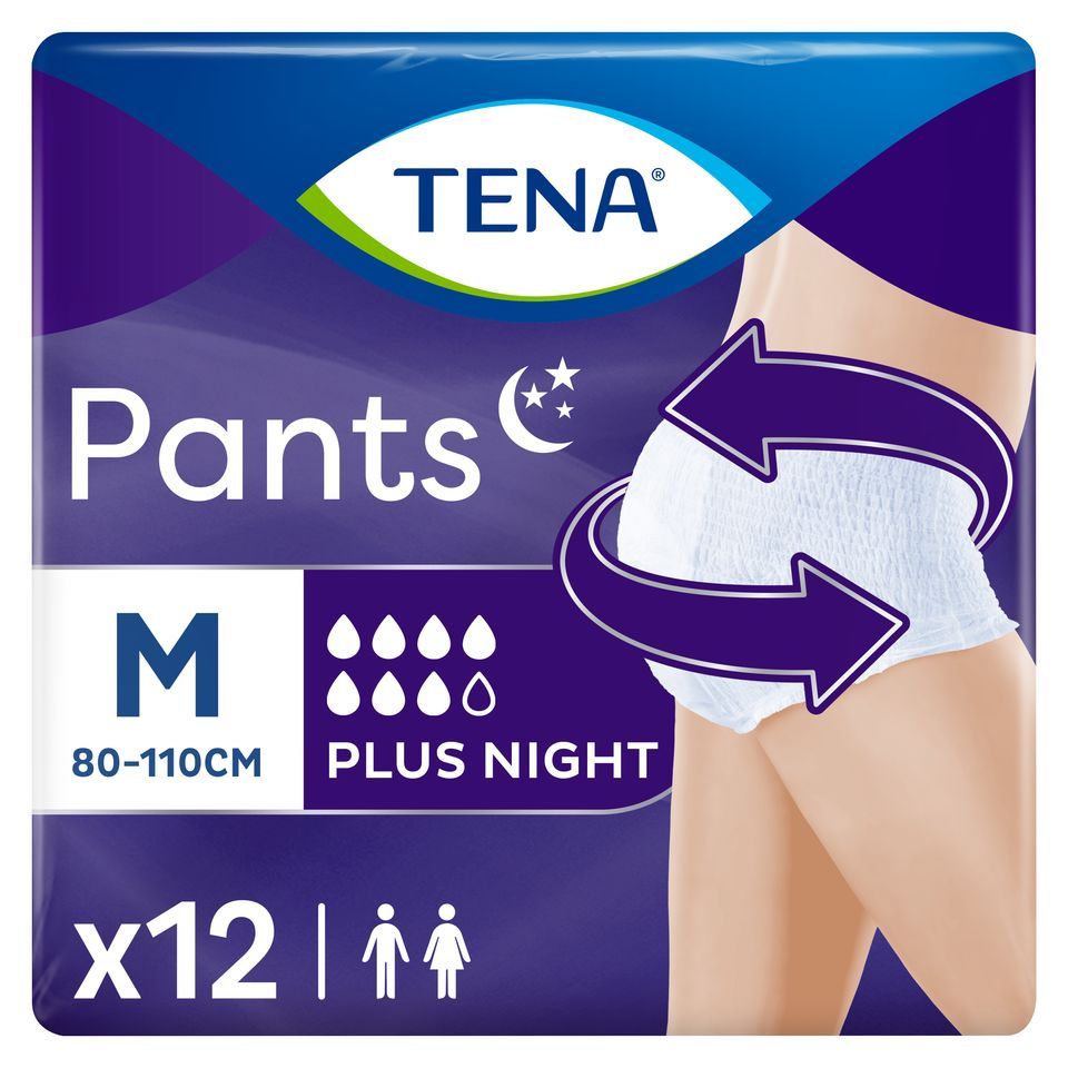 TENA Πάνες Ακράτειας Plus Night Pants Medium 12 Τεμάχια