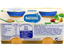 NESTLE | ΠαιδικήΤροφή Μήλο Αχλάδι  2 Χ 125 gr