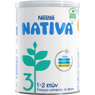 NATIVA | Γάλα Βρεφικό Σκόνη Νο3 1 2 Ετών 400gr