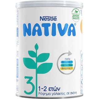 NATIVA | Γάλα Βρεφικό Σκόνη Νο3 1 2 Ετών 400gr