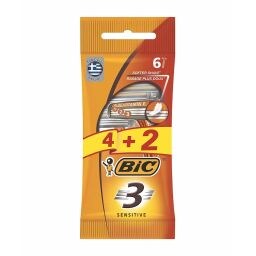 BIC | Ξυραφάκια Sensitive 4+2 Τεμάχια Δώρο