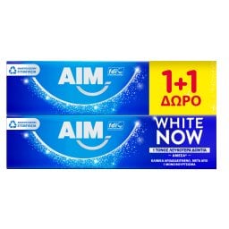 AIM | Οδοντόκρεμα White Now 75ml 1+1 Δώρο