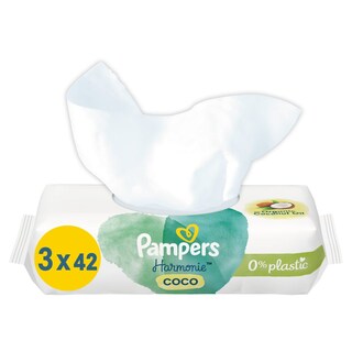 PAMPERS | Μωρομάντηλα Harmonie Coconut 3x42 Τεμάχια