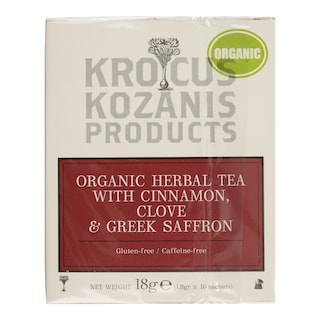 KROCUS | ΡΟΦΗΜΑ ΜΕ ΚΡΟΚΟ ΚΟΖΑΝΗΣ ΚΑΙ ΚΑΝΕΛΑ ΒΙΟΛΟΓΙΚΟ 10 ΦΑΚΕΛΑ Χ 1,8 GR