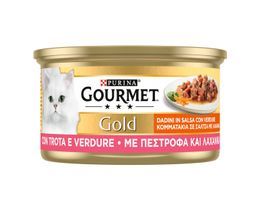 GOURMET | Γατοτροφή Πέστροφα και Λαχανικά σε Σάλτσα 85g