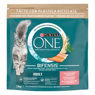 PURINA ONE | Γατοτροφή Adult Σολομός & Δημητριακά 1.5Κg