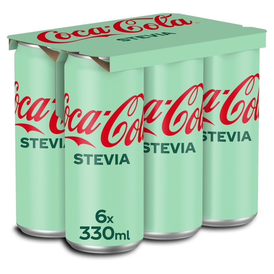 COCA COLA Αναψυκτικό Cola Στέβια Κουτί 6x330ml