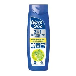 WASH&GO | Αφρόλουτρο 3σε1 Μέντα & Lime Βαθύς Καθαρισμός 360ml