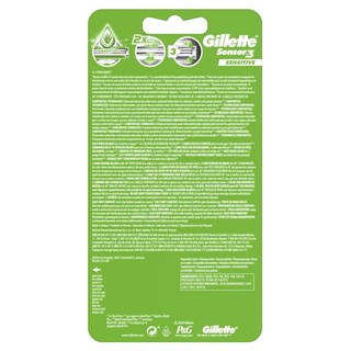 GILLETTE | Ξυριστική Μηχανή Μιας Χρήσης Sensor 3 Sensitive 4+2 Τεμάχια Δώρο 6 Τεμάχια