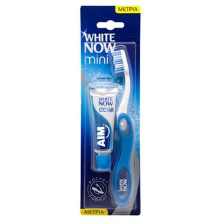 AIM | Travel Kit Οδοντόβουρτσα & Οδοντόκρεμα White Now
