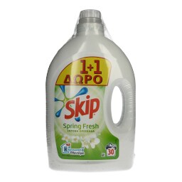 SKIP | Υγρό Πλυντηρίου Ρούχων Spring Fresh 30 Μεζούρες 1+1 Δώρο