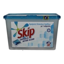 SKIP | ΥΓΡΕΣ ΚΑΨΟΥΛΕΣ ΠΛΥΝΤΗΡΙΟΥ ΡΟΥΧΩΝ REGULAR 32 ΤΕΜ