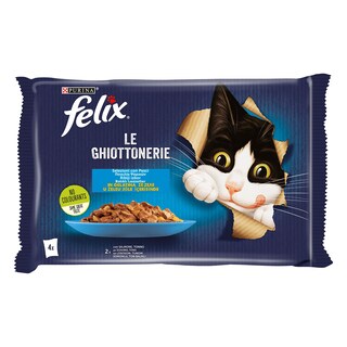 FELIX | Γατοτροφή AGAIL Σολομός και Τόνος σε Ζελέ 4x85g