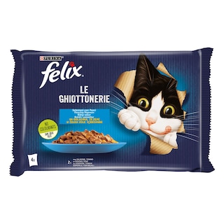 FELIX | Γατοτροφή AGAIL Σολομός και Τόνος σε Ζελέ 4x85g