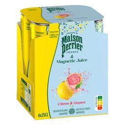 PERRIER | Ανθρακούχο Νερό Maison Perrier Λεμόνι και Γκουάβα 4x250ml