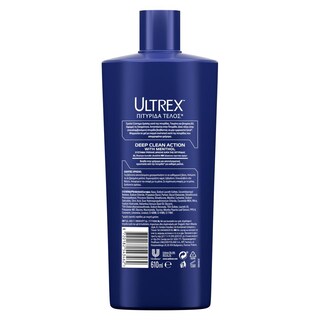 ULTREX | Σαμπουάν Deep Clean Action Menthol 610ml Έκπτωση 50%