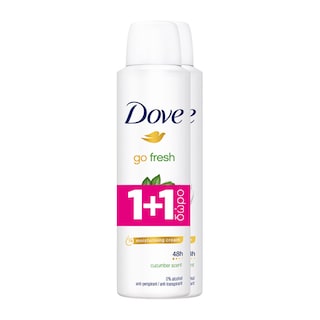 DOVE | Aποσμητικό Spray Go Fresh Cucumber 150ml 1+1 Δώρο