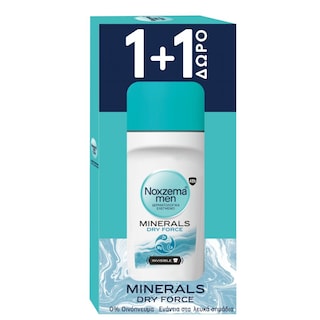 NOXZEMA | Αποσμητικό Roll On Men Minerals Dry Force 50ml 1+1 Δώρο