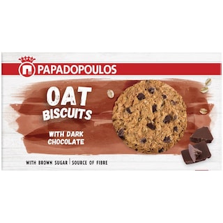 ΠΑΠΑΔΟΠΟΥΛΟΥ | Biscuits Oat Black Chocolate 150g