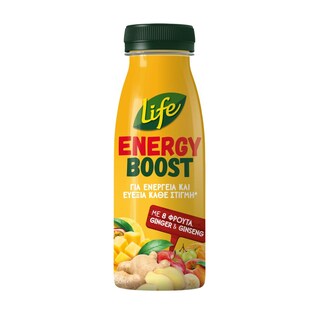 LIFE | Χυμός Energy Boost Ginger & Giseng 250ml